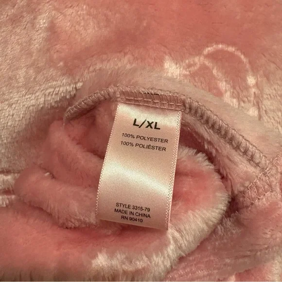 NEW Pink Juicy Couture Logo Pink Robe NWOT Velour Large/X-large XL - Picture 11 of 13